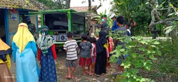 Anak Dusun Ngrambah, Antusias Sambut SI MOKOS TMMD 110 Bojonegoro